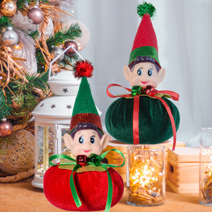 Adornos navideños Adornos de elfo navideño Escritorio Estantería navideña Muñeca elfo - Product Image 5