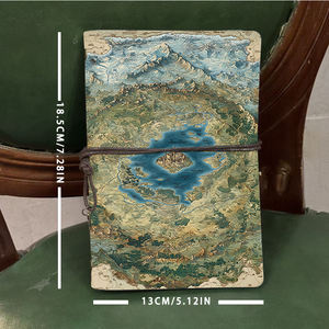 Beau journal relié cadeau réfléchi idéal pour les journaux de gestion du temps avec des rivières de montagnes de château de lac imprimées sur le - Product Image 4