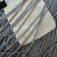 Perles d'eau douce naturelles sans noyau, 2,5-3 mm, irradiées, de qualité AAA, forme pomme de terre, lustre intense, semi-finies, pour DIY, un fil de 39 cm