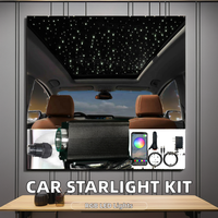 Kit de plafonniers étoilés pour voitures, LED RGBW en aluminium 16W 0,75mm optique, étanche IP68, télécommande DMX512/APP, pour ciel étoilé
