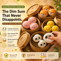 Jouets Squishy Anti-Stress à Rebond Lent, Modèles de Buns et Raviolis Simulés, Jouets à Presser en Forme de Rouleau de Fleur pour Filles et Garçons 14 ans et plus