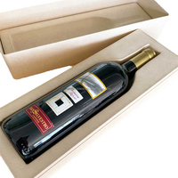 Op maat gemaakte ecovriendelijke gevormde pulp flesverpakking wijnverzender 2-pack fles papieren inlay wijn beschermende verpakking