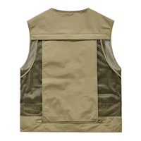 WEIHE Nouvelle Collection Été Gilet Tactique Homme pour Randonnée, Pêche et Photographie, Gilet de Travail Sans Manches en Maille avec Poches Cargo