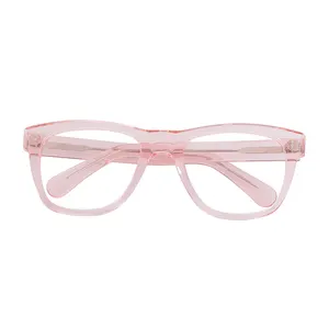 Итальянские брендовые модные розовые прозрачные очки новый дизайн ацетатные очки