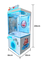 Machine à poupées LED colorée, armoire brillante, jeu de récompenses pour parc d'attractions, à pièces, pour enfants, en plastique, 1 pièce, anglais