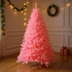 Sapin de Noël artificiel rose de 1,80 m, léger, pour décoration intérieure - Product Image 2