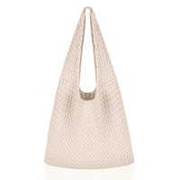 Sac de plage vintage tendance pour les vacances d'hiver, sac seau de plage, sac à bandoulière de luxe en tricot de haute qualité, durable et portable