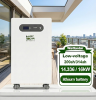 Prix d'usine Batterie au lithium 14kWh 16kWh Cellules de qualité A LiFePO4 Certificat CE UN38.3 MSDS Compatible avec l'onduleur Deye Garantie 10 ans