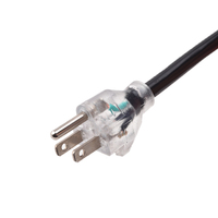 Haute qualité US Plug IEC femelle fin Type cordon d'alimentation pour ordinateur portable 16A courant nominal SJTW fil pour application informatique