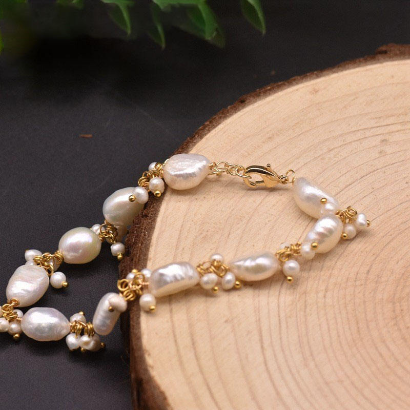 GB0964-1 Baroque Irregular Pearl Bracelet