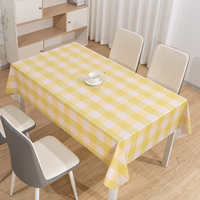 Nappe en PVC à carreaux gingham vert clair et imprimé floral RNPT pour restaurant, rouleau de nappe rectangulaire