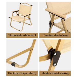 Chaise pliante portable pour camping, pique-nique, design <span class=keywords><strong>Kemit</strong></span>, structure en acier inoxydable et aluminium, chaise de salle à manger, chaise de parc, chaise d'extérieur - Product Image 5