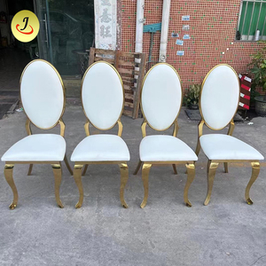 Wholesale Gold Stainless Steel High Back <b>Chairs</b> for Wedding Outdoor <b>Dining</b> & Park Events-Modern Design - Product Image 6