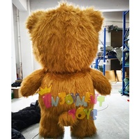 Costume de mascotte d'ours cool gonflable géant populaire avec des lunettes de soleil pour le carnaval Halloween noël dessin animé Cosplay accessoire à vendre