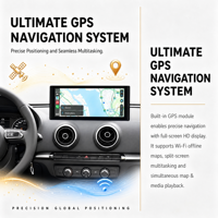 Autoradio 10,25/12,3 pouces pour Audi A3 (2014-2019) avec Snapdragon 665/685, CarPlay et Android Auto sans fil, GPS, WiFi