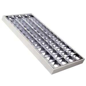 CE roHs Listed T8 troffer panel light 2x2 2x4 mirror reflectors 3xT8 fluorescent louver fitting