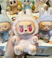 Boneka Vinyl Plush PoopMart LABUBU Duduk Pesta Macaron Generasi ke-2 Asli Lucu Blind Box