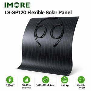 Panneau solaire photovoltaïque flexible 120W, module monocristallin à 18,6% d'efficacité pour camping-car, camping, marine, balcon, toit, maison, jardin et usage DIY - Product Image 4