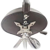 Tabouret de batterie professionnel avec hauteur hydraulique réglable et rotation, rembourrage épais et dossier