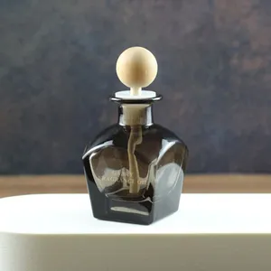 Bouteille de diffuseur de parfum noir 50ml, décoration de maison de voiture personnalisée