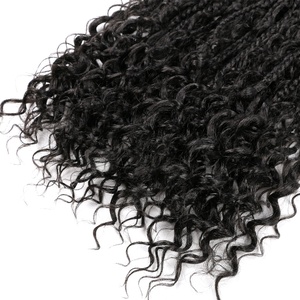 24 pouces Ombre Bohème Boîte Tresses Avec Bouclés Fin Crochet Cheveux Tressage Extension Femmes Boho Tresses Coiffures - Product Image 5