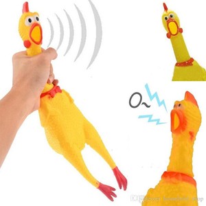 Vocal Pet <span class=keywords><strong>Toy</strong></span> lớn màu Vàng nhựa la hét gà tuyệt vọng chiến đấu mê hoặc gà đồ chơi - Product Image 3