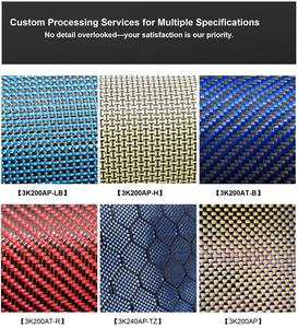 แผ่นคาร์บอนไฟเบอร์/เคฟลาร์ไฮบริดสีน้ำเงินสีดำสำหรับมืออาชีพผลิตโดย OEM ตามสั่ง - Product Image 6