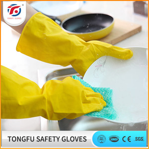 Gants en latex pour le ménage, design unisexe, taille unique, toucher doux, imperméables, multi-usages - Product Image 6