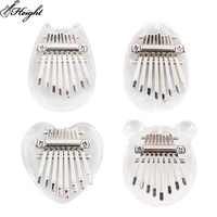 Factory Wholesale 8 Key Mini Kalimba Acrylic Thumb Piano Drum Instrument for Gift Set