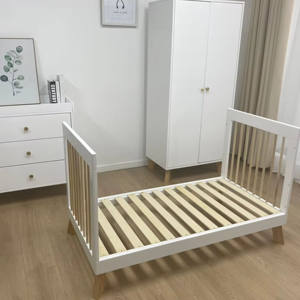 Cuna Moderna de Madera para Bebé, Muebles de Madera para Bebé, Cuna de Madera de Nueva Zelanda, Cuna de Madera de Pino de Buena Calidad, Cuna Blanca - Product Image 3