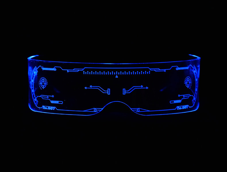 FlashVision - Lunettes LED pour fêtes et festivals avec lumières clign FlashVision - Lunettes LED pour fêtes et festivals avec lumières clign
