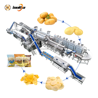 Ligne de production de chips de pommes de terre industrielle entièrement automatique 1,5 t/h