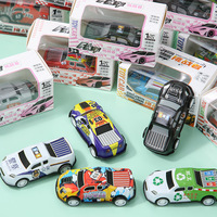 Model Mobil Miniatur dari Logam, Mainan Tenaga Gesek Daur Ulang, Truk Pikap Off-Road dari Lembaran Besi, Mainan Logam Tahan Lama untuk Anak-Anak