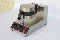 Gaufrier rotatif unique Commercial antiadhésif en acier inoxydable, équipement pour Snacks, 1 plaque, gaufrier rotatif