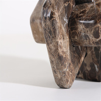 Décoration de table en léopard blanc, pièce artistique artisanale, pour le bureau, accessoires bibelot, boucle en marbre, sculpture