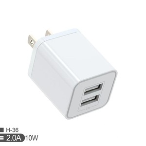 Dual Usb Charger 10W 2.0A American Plug Fast Charging For Phone Travel <b>Adapter</b> - Product Image 2