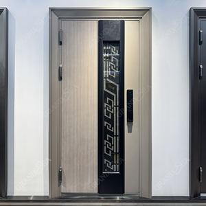 Porte extérieure moderne <span class=keywords><strong>de</strong></span> style américain Porte <span class=keywords><strong>d</strong></span>'entrée avant en fer Porte <span class=keywords><strong>d</strong></span>'entrée <span class=keywords><strong>de</strong></span> <span class=keywords><strong>sécurité</strong></span> en acier pour la maison - Product Image 1