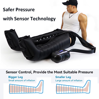 Appareil de massage par compression d'air rechargeable à 12 chambres VU pour une circulation corporelle optimale et une récupération plus rapide.
