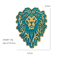 Broches Geométricos de Aleación de Zinc con Logotipo Tribal de World of Warcraft de ZRM para Mujeres y Hombres - Joyería Unisex con Insignia de Videojuegos para Bodas/Regalos