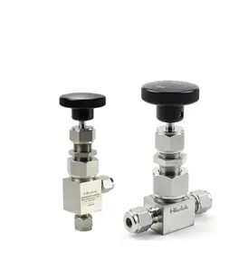 High pressure 5000 psi Swagelok type stainless steel 1/8'' 1/4'' OD NPT metering valve dosing valve