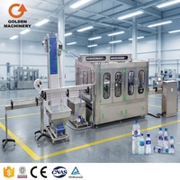 Ligne de remplissage d'eau automatique 3000BPH-6000BPH, prix usine pour les nouveaux propriétaires de entreprises de distribution d'eau