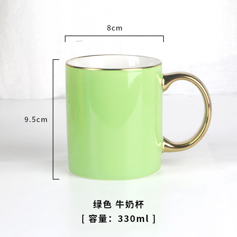 ด้ามจับชุบทองสีเขียวสดใส