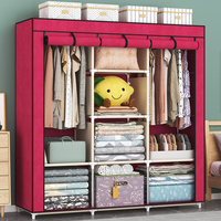 Vente en Gros Armoire Chambre Enfant Meuble Rangement Penderie Simple en Tissu Portable pour Vêtements
