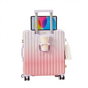 Unisex 24 inç Döner Tekerlekli Bavul Neopren Malzeme Büyük Kapasiteli USB Girişli Cep Telefonu Bölmeli - Product Image 1