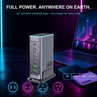Chargeur électrique GaN 660W, station de charge de bureau, 8 ports USB-C 6C2A PD 3.0 & QC3.0 100W, MacBook Pro, ordinateur portable, certifié CE