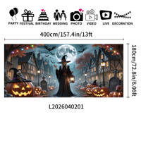 Bannière de décoration extérieure grande taille pour Halloween - Sorcière effrayante, pour la maison, le jardin, la ferme, la terrasse, la photographie et la décoration