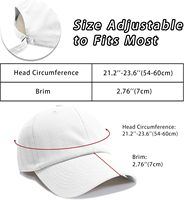 Gorra de Béisbol Clásica Original con Logotipo Personalizado, Gorra de Golf para Papá, Ajustable |   Gorra Lisa Unisex de Algodón Lavable a Máquina