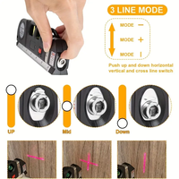 Niveau laser infrarouge 3-en-1 avec support multifonctionnel vertical et horizontal, niveau laser vert de qualité industrielle pour le bricolage