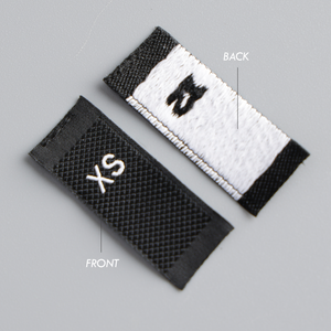 New Clothing <strong>Label</strong> <strong>Custom</strong> <strong>Jeans</strong> Garment <strong>Custom</strong> Brand Damask Woven <strong>Labels</strong> Tags - Product Image 4