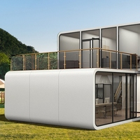 Bloc Maison Seule Cabine Portable Modulaire Petite Maison Conteneur De Luxe Espace Capsule Maisons Maison Préfabriquée 100m2 Conteneur Café